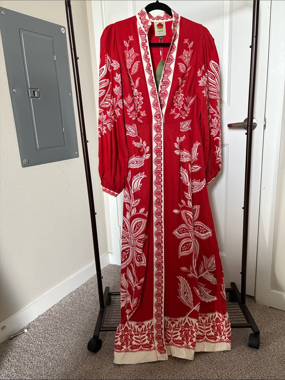 NWT Farm Rio Red Miranda Maxi Dress Size XS - Picture 5 of 9
